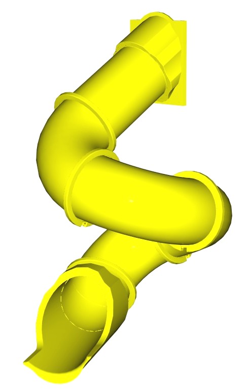 Tobogan tubular spiralat marca POLYGO din plastic de calitate